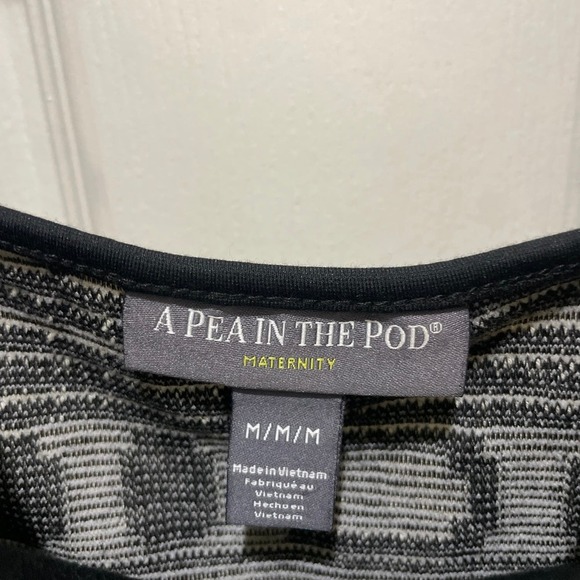 A Pea In The Pod Cream & Black Aztec Print Peplum Mini Dress - Picture 3 of 6